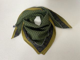 Pañuelo mujer verde y ocre