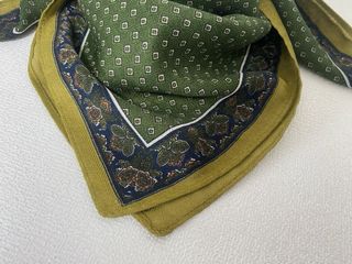 Pañuelo mujer verde y ocre