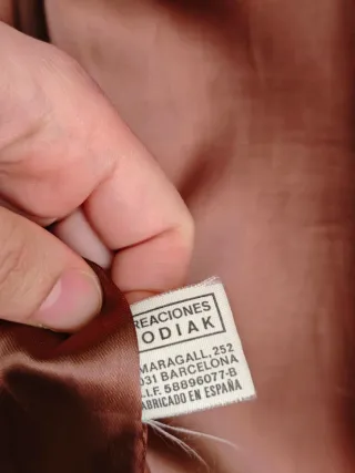 Abrigo de piel mujer rojo