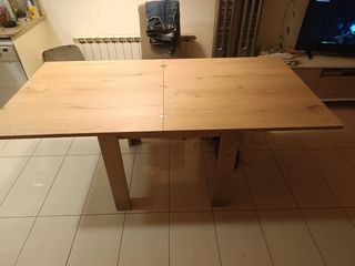 Mesa de comedor extensible madera 90x90 a 180