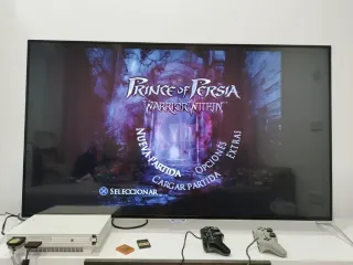 PlayStation 2 FAT Blanca+ 2 mandos y 3 Memory Card