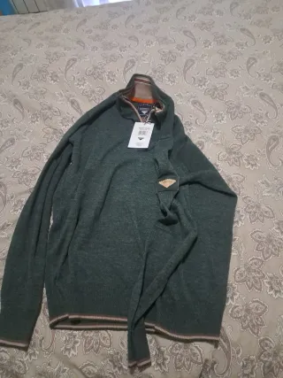 Jersey gris marca privata talla xl  con cremallera