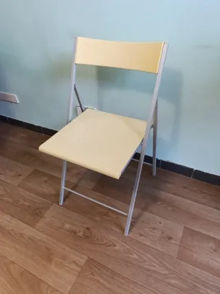 Silla plegable metal y plástico