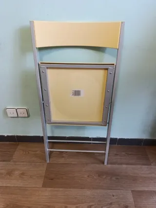 Silla plegable metal y plástico