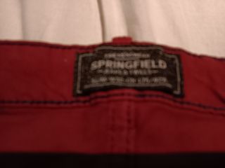Pantalón Springfield Slim W32 Rojo