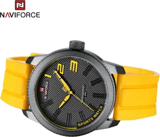 Reloj Naviforce Hombre Negro y Amarillo