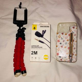Lote: Trípode, Funda y Micrófono para móvil