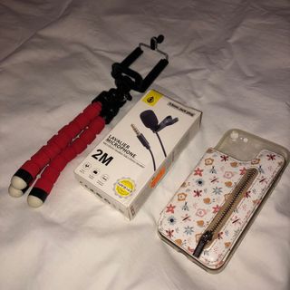 Lote: Trípode, Funda y Micrófono para móvil