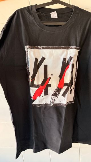 Camiseta Algodón Estampada Negra L