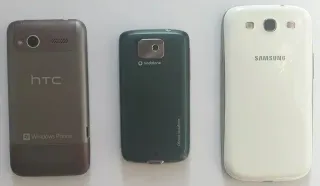 Lote 3 móviles VINTAGE – HTC HD2, Radar, Galaxy S3
