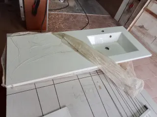 Bancada con pila de fibra