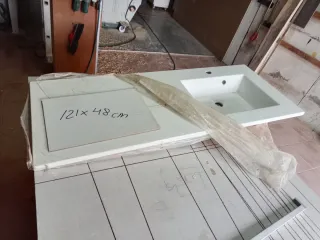 Bancada con pila de fibra