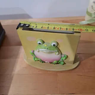 Vaso portapenne rana decorato