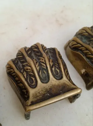 Tirador cubre patas garra bronce vintage