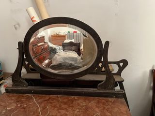 Tocador antiguo mármol y madera