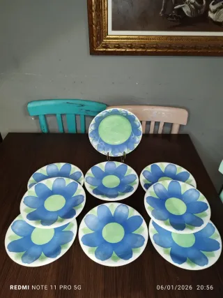 Vajilla porcelana italiana 9 piezas