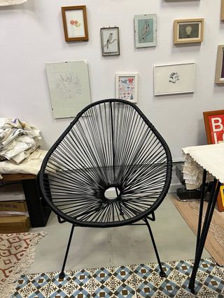 Silla acapulco negra