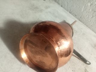 ANTIGUA CHOCOLATERA COBRE GRANDE BUEN E