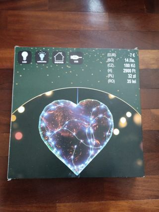 Cuore LED Luminoso 3D Multicolore