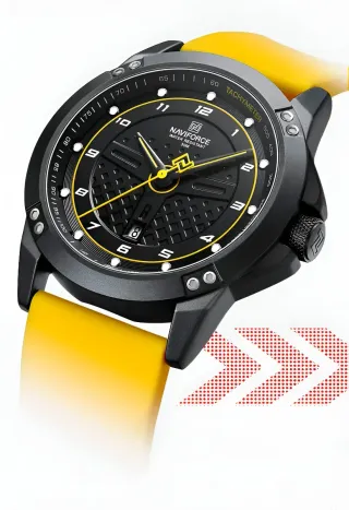 Reloj Naviforce Negro y Amarillo