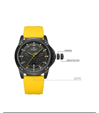 Reloj Naviforce Negro y Amarillo