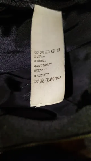 Abrigo Zara Gris Talla M