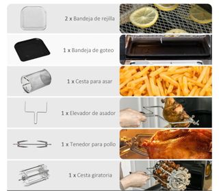 Freidora de aire/horno HOMCOM