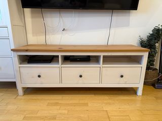 Mueble TV IKEA Madera y Blanco
