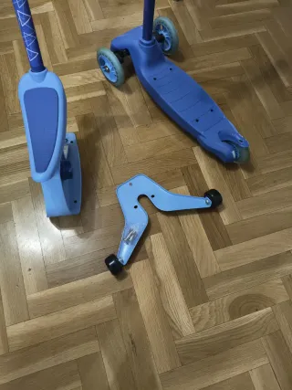 Patín infantil azul 3 ruedas