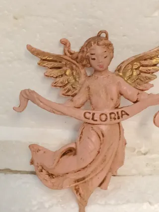 Pastorella angelo presepe vintage Gloria