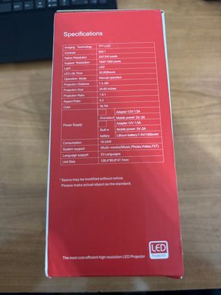 Mini proyector blanco