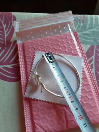 Pulsera plata 2 peces con ojos rojos pez koi