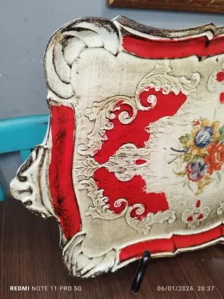 Bandeja estilo veneciano madera