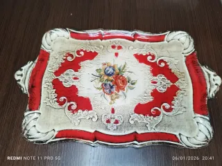 Bandeja estilo veneciano madera