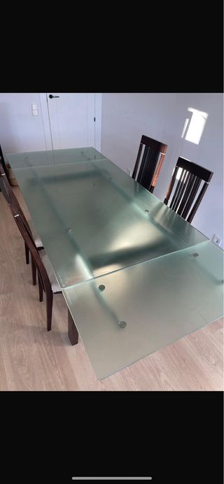 Mesa comedor cristal extensible 140 Urge vender
