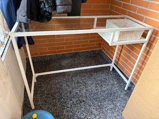 Escritorio/Recibidor Cristal y Metal Ikea