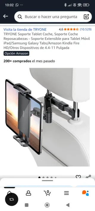 Soporte Tablet Coche Tryone