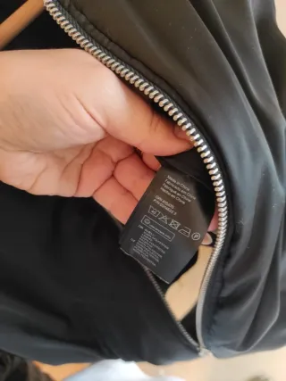 Bomber H&M acolchada chaqueta cazadora negro