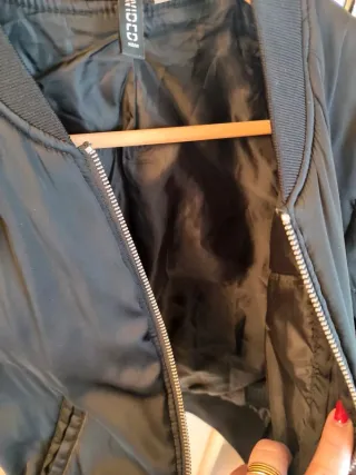 Bomber H&M acolchada chaqueta cazadora negro
