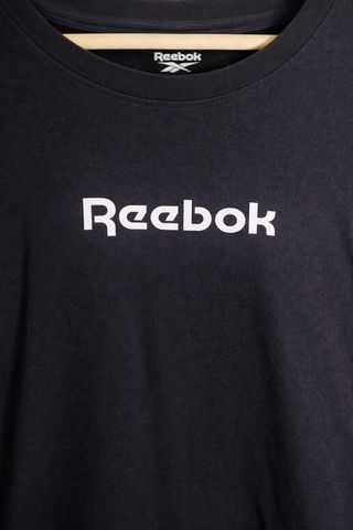 Camiseta Reebok negra logo mangas talla 2XL