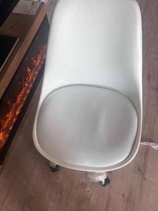 Silla giratoria escritorio blanca