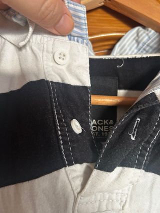 Polo Jack&Jones Rayas Blanco y Negro