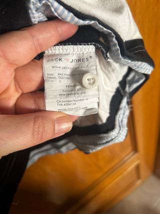 Polo Jack&Jones Rayas Blanco y Negro
