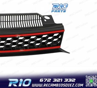 PARRILLA VOLKSWAGEN VW GOLF 6 08-12 LOOK GTI NEGRO MOLDURA R