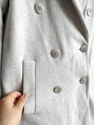 Abrigo ZARA ZW gris algodón nuevo elegante