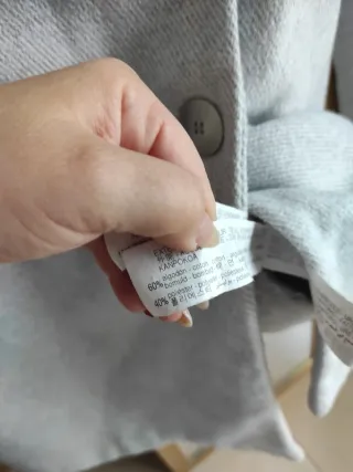 Abrigo ZARA ZW gris algodón nuevo elegante