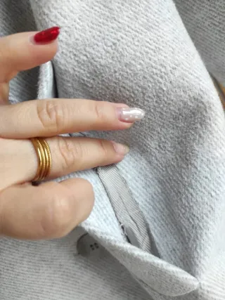 Abrigo ZARA ZW gris algodón nuevo elegante