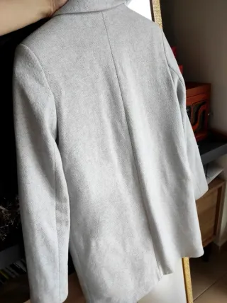 Abrigo ZARA ZW gris algodón nuevo elegante