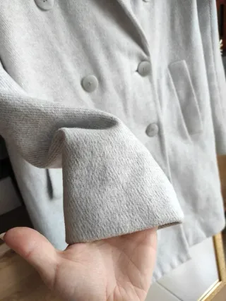 Abrigo ZARA ZW gris algodón nuevo elegante