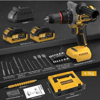 Taladro percutor 21V 140Nm sin escobillas. Nuevo